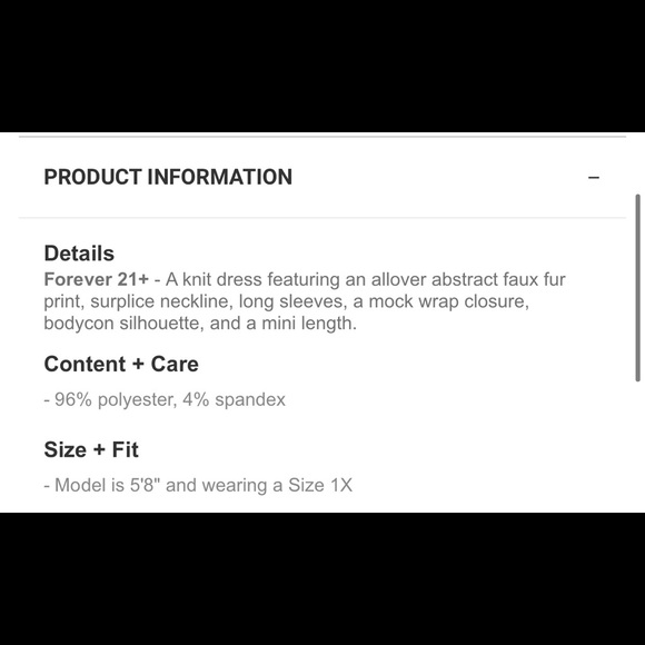 NWOT- Forever 21 PLUS DRESS - Picture 5 of 9